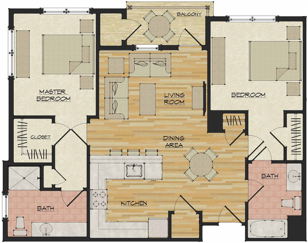 2 Bedroom Apartments Flats 520 North Haven Ct Apartments